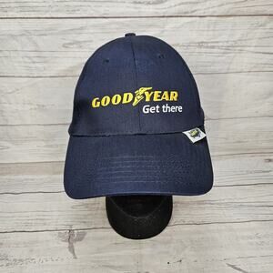 Goodyear Tires Hat Cap Blue "Get There" Adjustable Strapback Dad Hat
